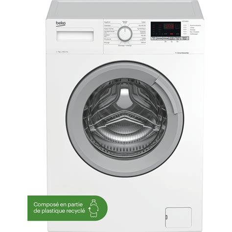 Lave linge hublot BEKO WTE7712BS1W 